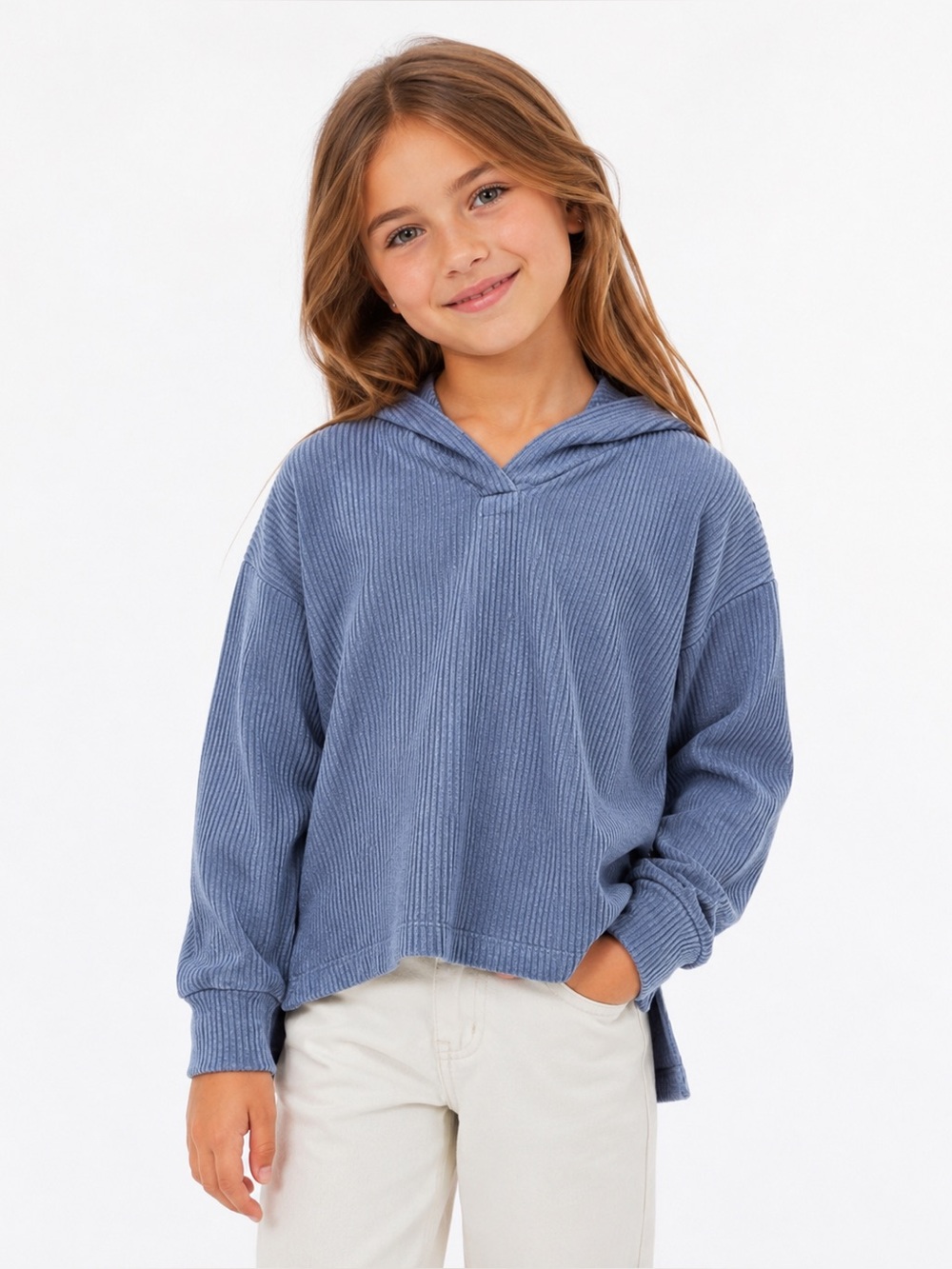 Old Navy Blue Ribbed Hoodie